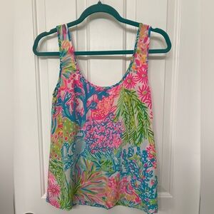 Lilly Pulitzer Cosmos Silk Tank Top small